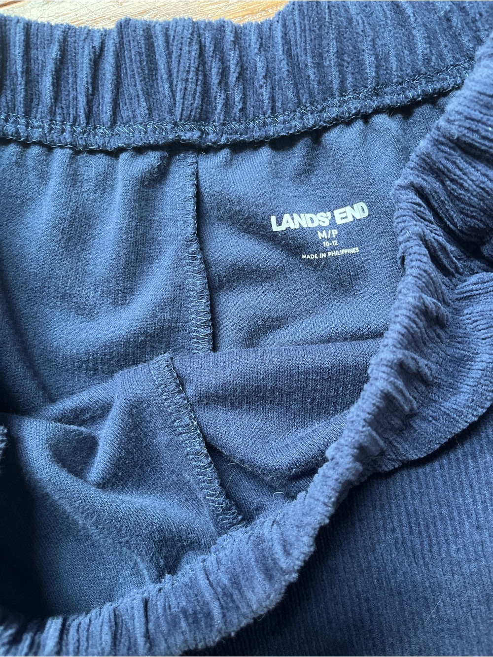 Lands End Women’s Navy Blue Pull-On Corduroy Pants, Size Medium Petite - Picture 3 of 6